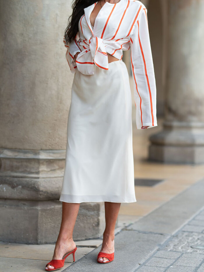 Jedwabna Spódnica Bella wanilia