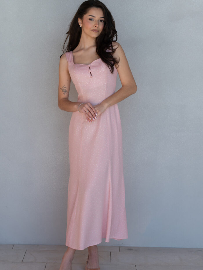 Sukienka Donna Rose w groszki midi